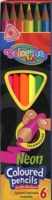 Opakowanie Kredki ołówkowe trójkątne neonowe 6 kolorów