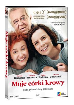 Moje córki krowy/ Kino Świat. Autor: Kinga Dębska. SmakLiter.pl Okładka książki Moje córki krowy/ Kino Świat