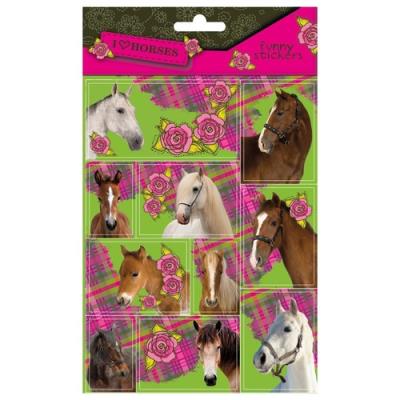 Opakowanie Nalepki Funny Konie 25 sztuk mix