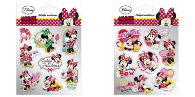 Opakowanie Nalepki metaliczne Minnie 25 sztuk mix