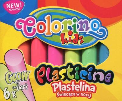 Opakowanie Plastelina świecąca w nocy Colorino Kids 6 sztuk