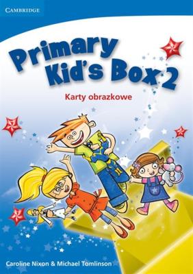 Primary Kid's Box 2 karty obrazkowe. Autor: Nixon Caroline, Tomlinson Michael. SmakLiter.pl Okładka książki Primary Kid's Box 2 karty obrazkowe