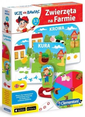 Okładka książki Uczę się bawiąc. Zwierzęta na farmie 2