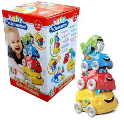 Wieża z Autek. Wydawca: Clementoni. SmakLiter.pl Opakowanie Wieża z Autek