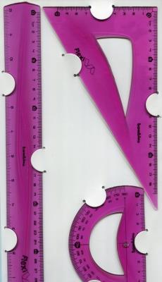 Zestaw geometryczny 3 części 30 cm Bambino flexi. Wydawca: St. Majewski. SmakLiter.pl Opakowanie Zestaw geometryczny 3 części 30 cm Bambino flexi