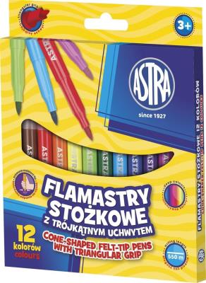 Opakowanie Flamastry stożkowe 12 kolorów (314110003)