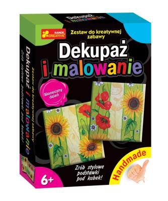 Opakowanie Handmade - Dekupaż i malowanie. Słoneczny dzień