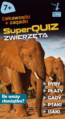 Kapitan Nauka SuperQuiz Zwierzęta. Autor: Kolasińska Justyna. SmakLiter.pl Okładka książki Kapitan Nauka SuperQuiz Zwierzęta