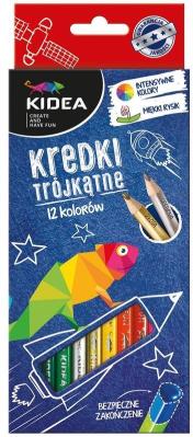 Kredki trójkątne12 kolorów DERFORM. Wydawca: Derform. SmakLiter.pl Opakowanie Kredki trójkątne12 kolorów DERFORM
