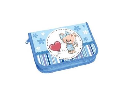 Opakowanie Piórnik dwuklapkowy z wyposażeniem Kotek