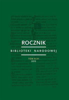 Rocznik Biblioteki Narodowej. Wydawca: Biblioteka Narodowa. SmakLiter.pl Opakowanie Rocznik Biblioteki Narodowej