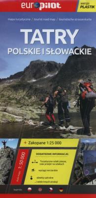 Tatry polskie i słowackie skala 1:50 000 (laminat). Autor: Opracowanie zbiorowe. SmakLiter.pl Okładka książki Tatry polskie i słowackie skala 1:50 000 (laminat)
