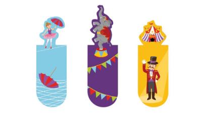 Opakowanie Zakładki Magnetyczne Cyrk 3 sztuki