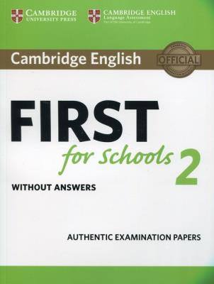 Opakowanie Cambridge English First for Schools 2 Student's Book without answers