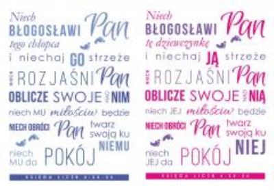 Kartki - Niech błogosławi Pan... pakiet 6 sztuk. Wydawca: Koinonia. SmakLiter.pl Opakowanie Kartki - Niech błogosławi Pan... pakiet 6 sztuk