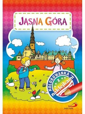 Kolorowanka z naklejkami. Jasna Góra. Autor:   Praca zbiorowa. SmakLiter.pl Okładka książki Kolorowanka z naklejkami. Jasna Góra