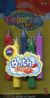 Opakowanie Kredki do kąpieli 5 kolorów Colorino Kids