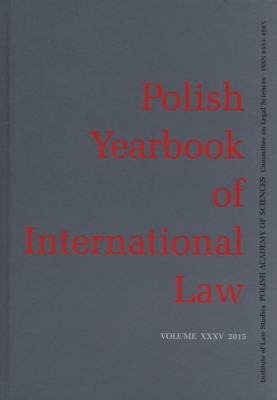 Opakowanie Polish yearbook of international law XXXV 2015