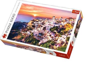 Puzzle 1000 Zachód słońca nad Santorini TREFL. Wydawca: Trefl. SmakLiter.pl Opakowanie Puzzle 1000 Zachód słońca nad Santorini TREFL