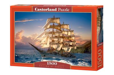 Opakowanie Puzzle 1500 Zachód słońca na żaglach CASTOR