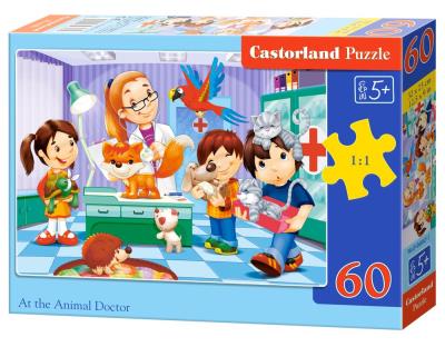 Puzzle 60 U weterynarza CASTOR. Wydawca: Castorland. SmakLiter.pl Opakowanie Puzzle 60 U weterynarza CASTOR
