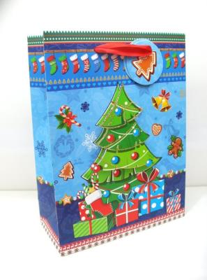 Opakowanie Torebka świąteczna 3D pionowa średnia Święty Mikołaj