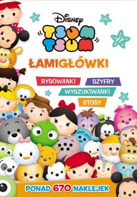 Okładka książki Tsum Tsum Łamigłówki rysowanki szyfry wyszukiwanki stosy