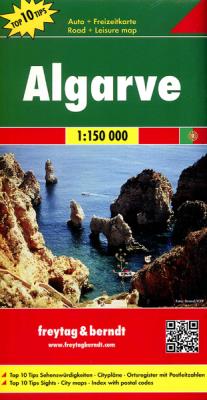Algarve mapa 1:150 000. Autor: Opracowanie zbiorowe. SmakLiter.pl Okładka książki Algarve mapa 1:150 000