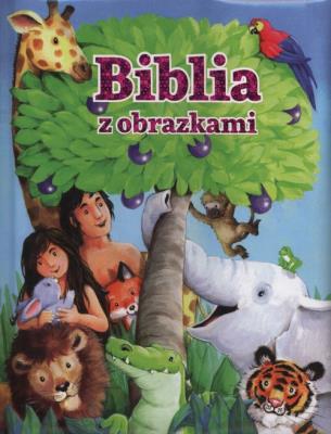 Biblia z obrazkami- różowa. Autor: Charlotte Thoroe, Gill Gile. SmakLiter.pl Okładka książki Biblia z obrazkami- różowa