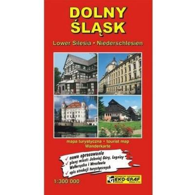 Dolny Śląsk mapa atrakcji turystycznych 1:300 000. Wydawca: Eko-graf. SmakLiter.pl Opakowanie Dolny Śląsk mapa atrakcji turystycznych 1:300 000