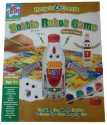 Opakowanie Ekologiczna butelka - Robot z grą planszową