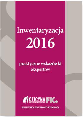 Inwentaryzacja 2016. Autor: Trzpioła Katarzyna. SmakLiter.pl Okładka książki Inwentaryzacja 2016