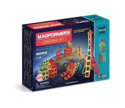 Klocki Magformers Landmark Set 100. Wydawca: MAGFORMERS. SmakLiter.pl Opakowanie Klocki Magformers Landmark Set 100