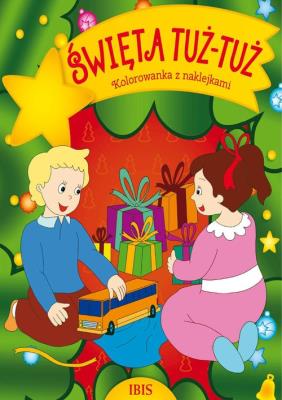 Okładka książki Kolorowanka z naklejkami. Święta tuż tuż