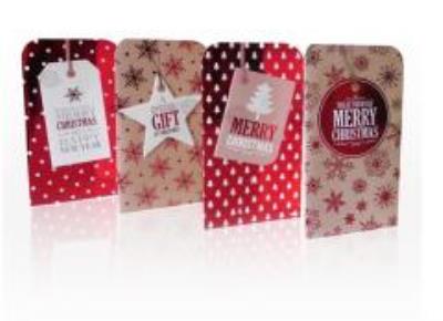Opakowanie Koperty prezentowe 4 sztuki CHRISTMAS JOY