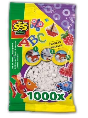 Koraliki do prasowanek - białe. Wydawca: SES NL. SmakLiter.pl Opakowanie Koraliki do prasowanek - białe