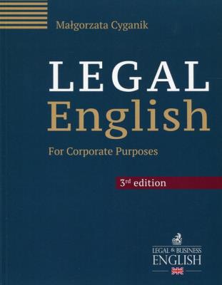 Legal English. Autor: Cyganik Małgorzata. SmakLiter.pl Okładka książki Legal English