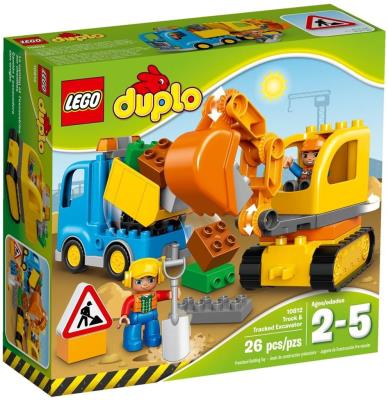 Lego Duplo Ciężarówka i koparka gąsienicowa. Autor: Duplo. SmakLiter.pl Okładka książki Lego Duplo Ciężarówka i koparka gąsienicowa