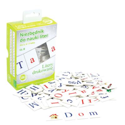 Niezbędnik do nauki liter cz. II - litery drukowane. Wydawca: Remi. SmakLiter.pl Opakowanie Niezbędnik do nauki liter cz. II - litery drukowane