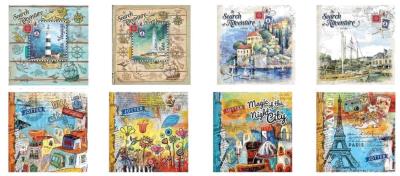 Opakowanie Notatnik ozdobny 130x130/80K kratka/linia FRESH