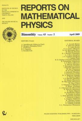 Opakowanie Reports on Mathematical Physics 63/2 2009