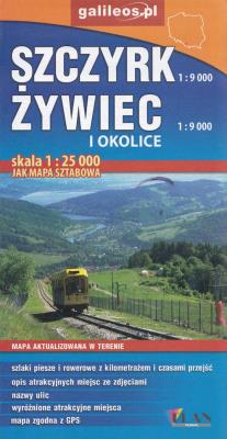 Okładka książki Szczyrk, Żywiec i okolice, 1:9 000 / 1:25 000