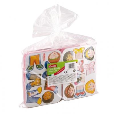 Układanka magnetyczna Dress Baby 24 sztuki mix. Wydawca: Quercetti. SmakLiter.pl Opakowanie Układanka magnetyczna Dress Baby 24 sztuki mix