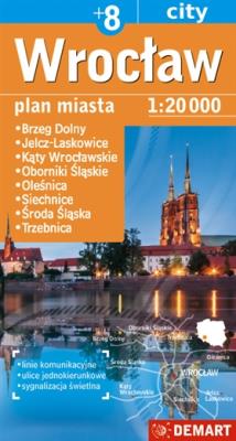 Okładka książki Wrocław plan miasta +8