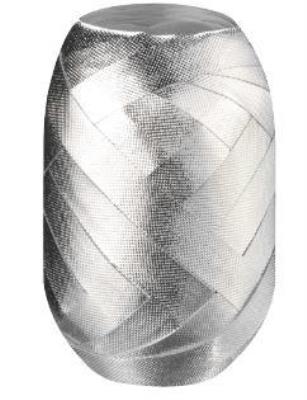 Opakowanie Wstążka kłębuszek 15m srebrna wytłaczana