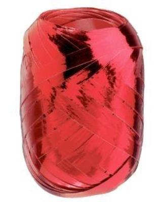Opakowanie Wstążka kłębuszek 20m metallic czerwona