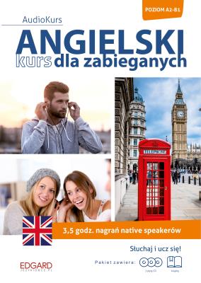 Angielski Kurs dla zabieganych+CD. Autor: Kostrzębska Karolina, Anna Kamont. SmakLiter.pl Okładka książki Angielski Kurs dla zabieganych+CD