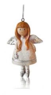 Opakowanie Aniołek do zawieszenia srebrny CHRISTMAS JOY