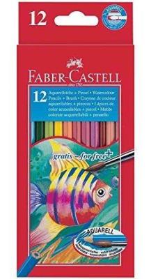 Opakowanie Kredki Rybka z pędzelkiem 12 kolorów FABER CASTELL