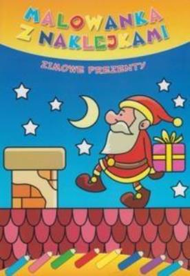Okładka książki Malowanka z naklejkami. Zimowe prezenty